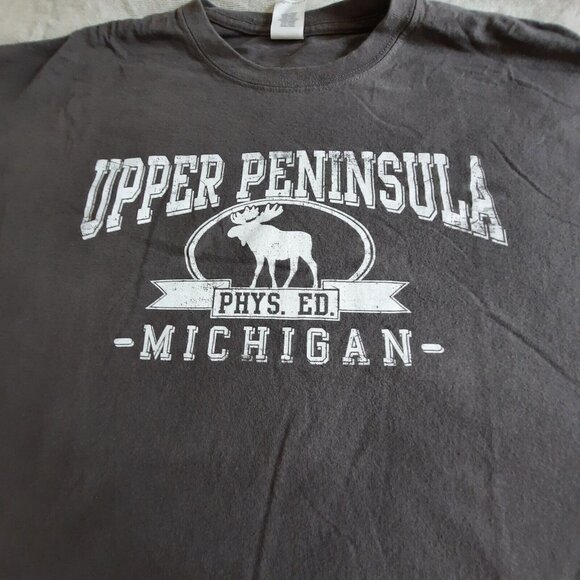 Michigan UP Upper Peninsula Short Sleeve Tshirt Tee Gray Size 2xl - Picture 2 of 6